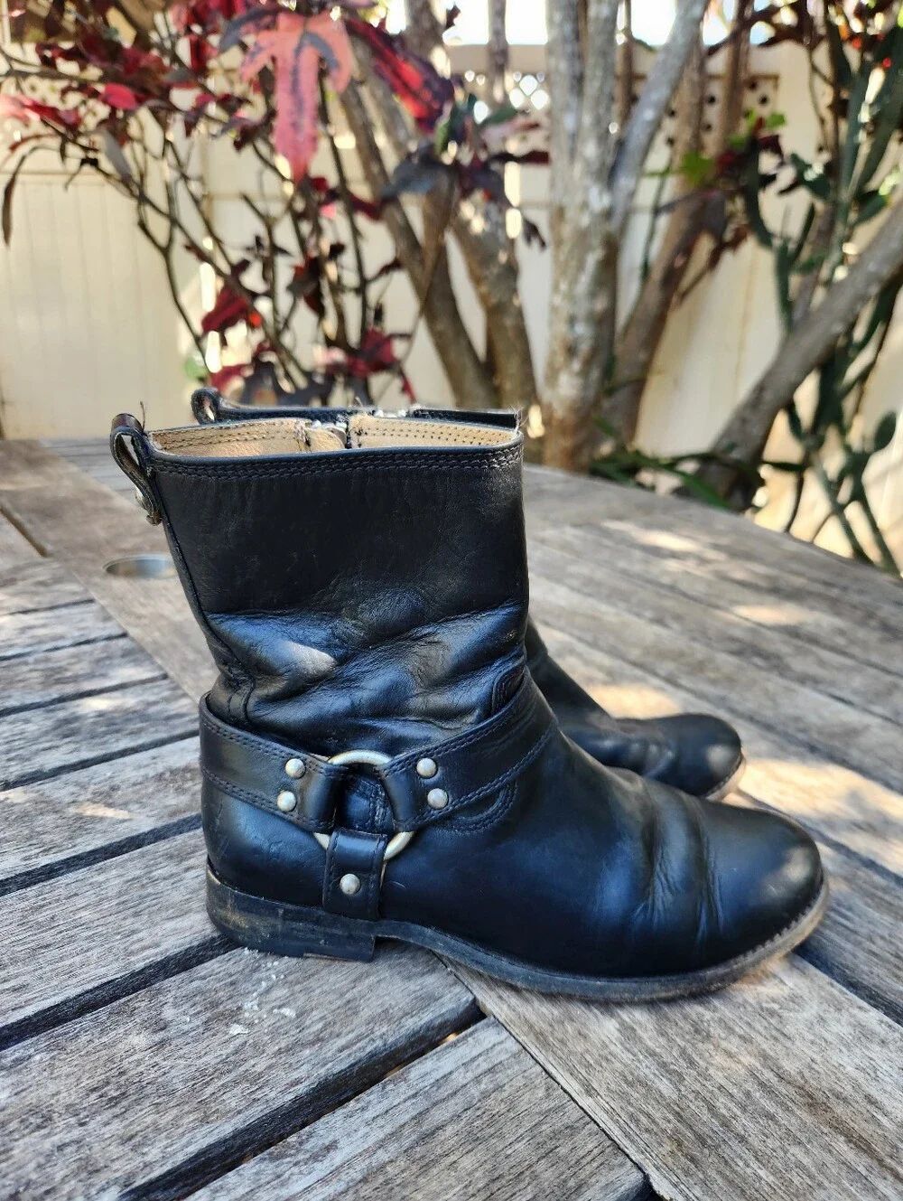 Women's Frye Black Leather Ankle Boots 5.5B
